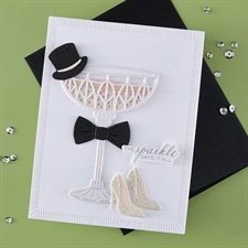 Spellbinders BetterPress Plate & Die Set - Happier Hour / A Special Toast Sentiments