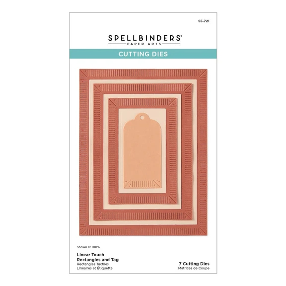 Spellbinders Dies - Linear Touch Rectangles and Tag