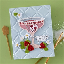 Spellbinders BetterPress Plate & Die Set - Happier Hour / Sip Sip Olé Sentiments