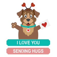 Simon Hurley by Spellbinders Dies -  Sending Hugs / Darling Dog