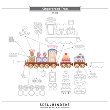 Spellbinders - Candy Christmas / Gingerbread Train 