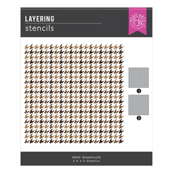 Hero Arts Stencil - Layering Houndstooth