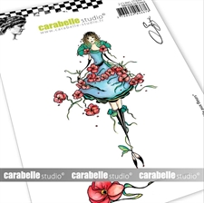Carabelle Studio Cling Stamp Large - Jeune Fille aux Fleurs
