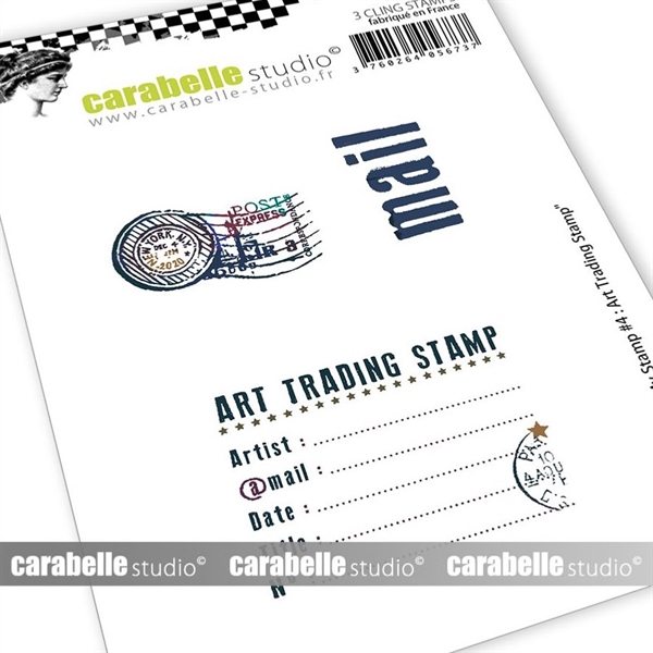 Carabelle Studio Cling Stamp Medium - My Stamp #4: Art Trading Stamp