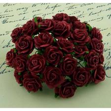 Wild Orchid Crafts - Paper Roses 10mm / Deep Red (100 stk.)