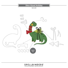 Spellbinders Stamp & Dies - Dino-Sized Holiday