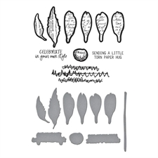 Spellbinders Stamp & Dies - Beautifully Imperfect / Sculpted Scripted Floral