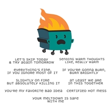 Spellbinders Stamp & Dies - This is Life / Dumpster Fire