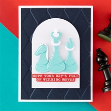 Spellbinders Dies + Stencil + Embossingfolder + Stamp - Check Mate / I Want it All BUNDLE