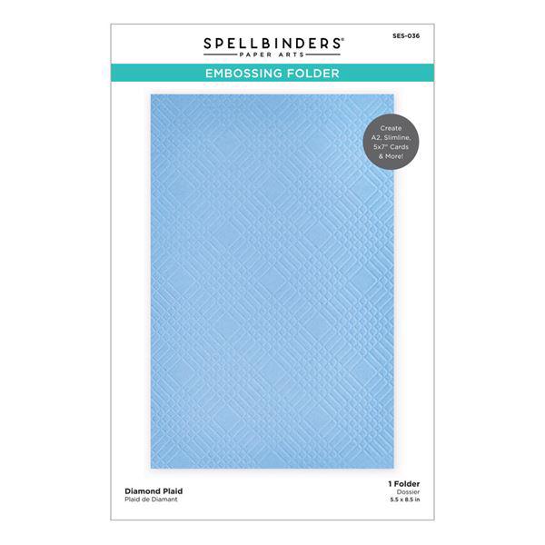 Spellbinders Embossing Folder - Diamond Plaid