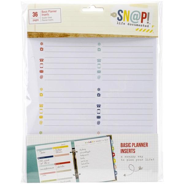 Simple Stories Sn@p - Life Documented / Basic Planner Inserts