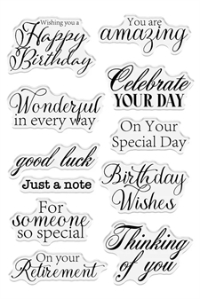 Crafters Companion Clear Stamp - Kingfisher / All Occasion Sentiments