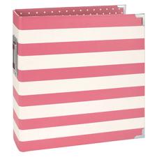 Sn@p Designer Binder 6"X8" - Pink Stripe (tom)