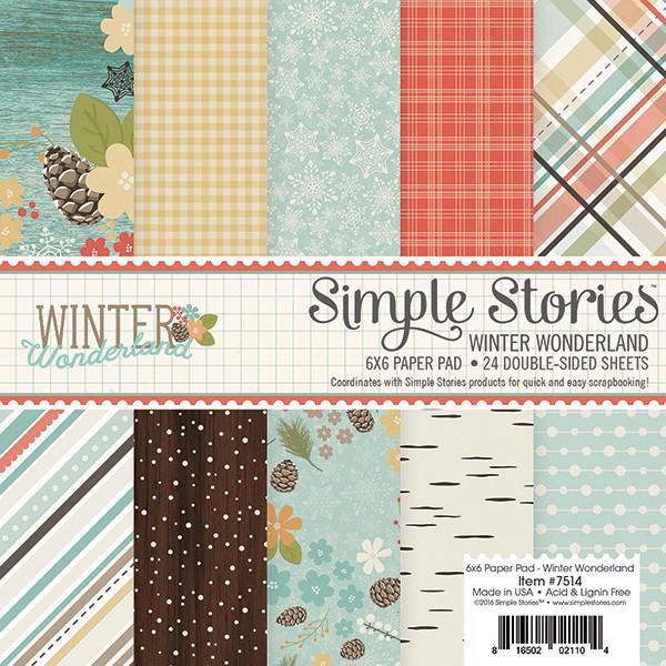 Simple Stories Paper Pad 6x6" - Winter Wonderland