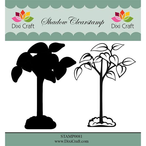 Dixi Craft Clearstamp - Flower 6  (inkl. skygge)