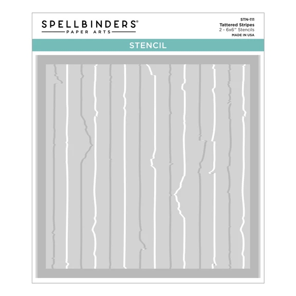 Spellbinders Stencil Set - Beautifully Imperfect / Tattered Stripes