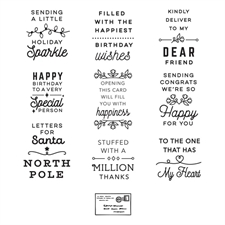 Spellbinders Clear Stamps - Parcel & Post Sentiments