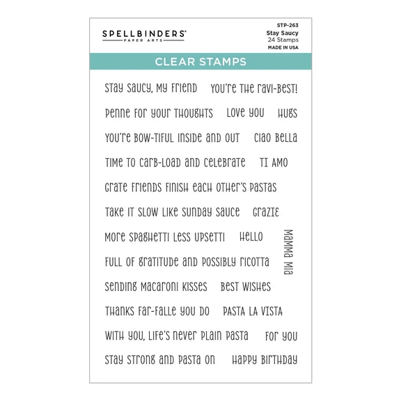 Spellbinders Clear Stamps - Buon Appetito / Stay Saucy
