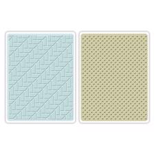 Sizzix Embossing Folders Set - Houndstooth & Dots