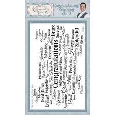 Sentimentally Yours Clear Stamps - Cloud Sentiments / Congratulations