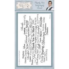Sentimentally Yours Clear Stamps - Cloud Sentiments / Thank You