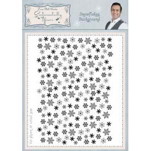 Sentimentally Yours Cling Stempel - Snowflake Background