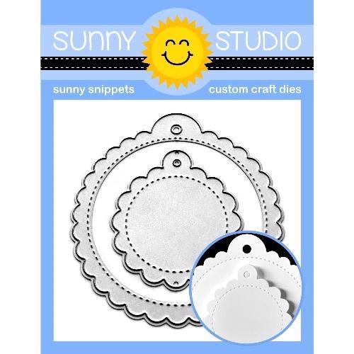 Sunny Studio Stamps - DIES / Scalloped Tag Circle