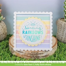 Lawn Fawn Hot Foil Plate - Foiled Sentiments: Sending Rainbows