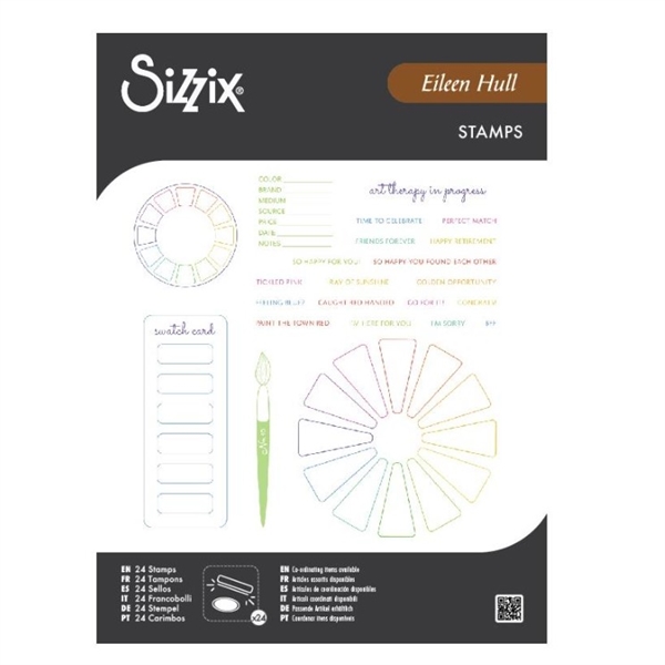 Sizzix Clear Stamp Set By Eileen Hull - Swatch Cards