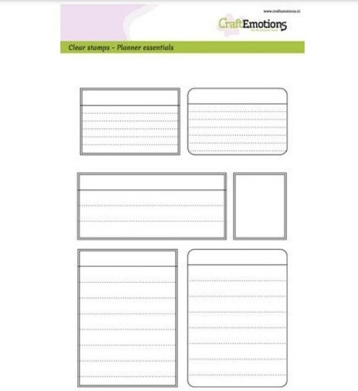 CraftEmotions Clear Stamp Set A5 - Planner Essiantals / Frames