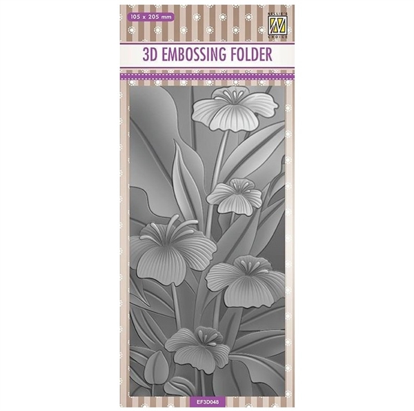 Nellie Snellen 3D Embossing Folder Slimline - Lilies