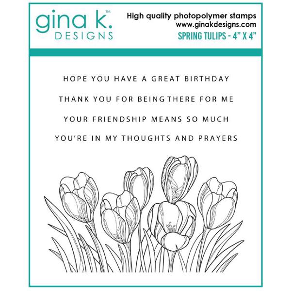 Gina K Design Clear Stamps - Spring Tulips