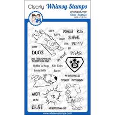Whimsy Stamps Clear Stamp - Super Dogs