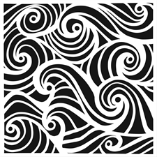 Crafter's Workshop Template 6x6" - Swirling Waves