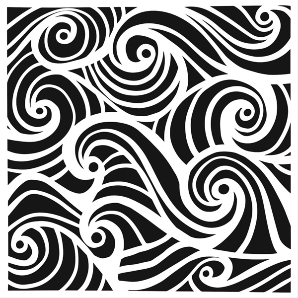 Crafter\'s Workshop Template 6x6" - Swirling Waves