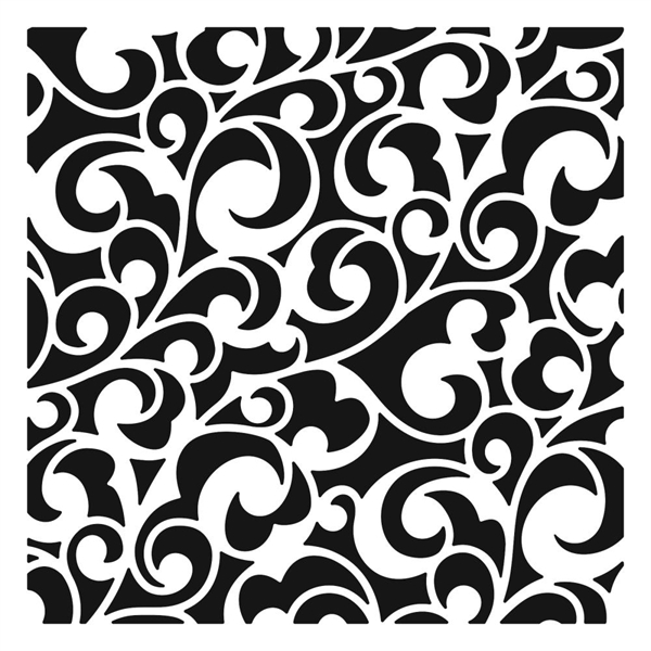 Crafter\'s Workshop Template 6x6" - Elegant Swirls
