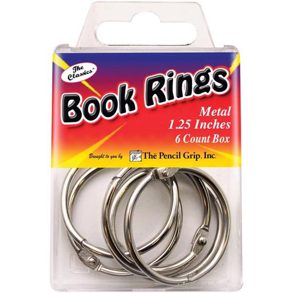 Book Rings - Sølvfarvet 1.25" ( 32 mm) - 6 stk.