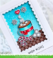 Lawn Cuts - Reverse Stitched Scalloped Rectangle Window - DIES