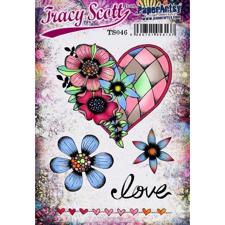 PaperArtsy A5 Cling Stamp - Tracy Scott No. 46 / Heart