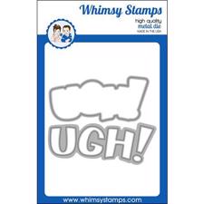 Whimsy Stamps DIE - UGH? Word & Shadow