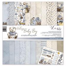 Lexi Design Set of Papers 12x12" - Vintage Baby Boy