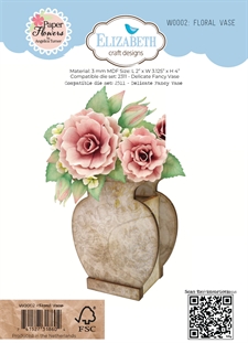 Elizabeth Crafts - Bohemian Rose / Floral Vase (MDF)