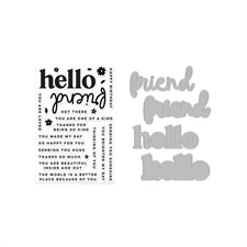 Hero Arts Die & Stamp Bundle - Hello Friend