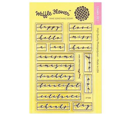Waffle Flower Clear Stamp - Label Greetings