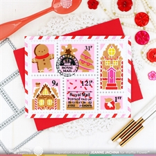 Waffle Flower Clear Stamp - Postage Collage Stamp Set / Royal Mail