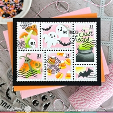 Waffle Flower Stencil Set - Postage Collage / Spooktakular Stencil