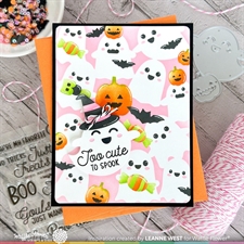 Waffle Flower Stencil Set - Sweet Ghosts Background