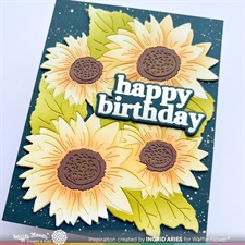 Waffle Flower Stencil Set - Sunflower Cluster