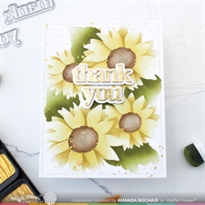 Waffle Flower Stencil Set - Sunflower Cluster