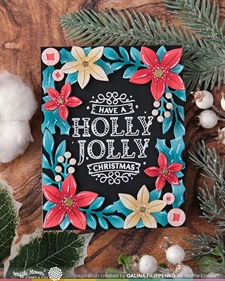 Waffle Flower Die - Poinsettia Frame